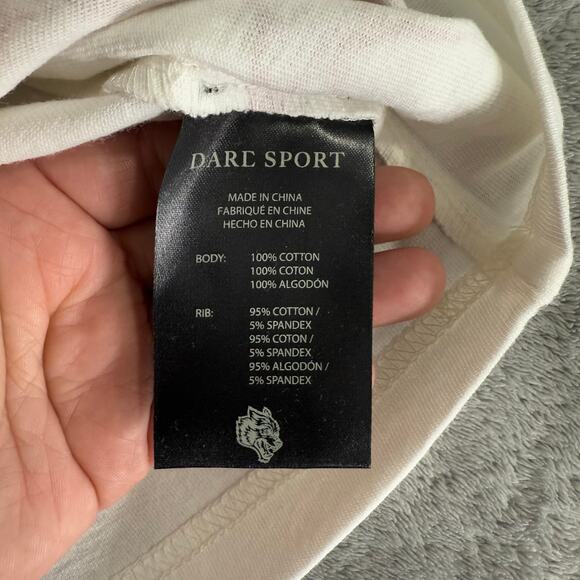 Darc Sport Drip Hesh Grundge Box Cut Tee in Cream, M - Picture 6 of 6